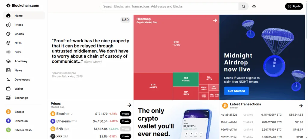 Step 2: Open a Blockchain Explorer