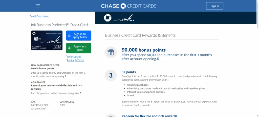 Ink Business Preferred℠ Credit Card